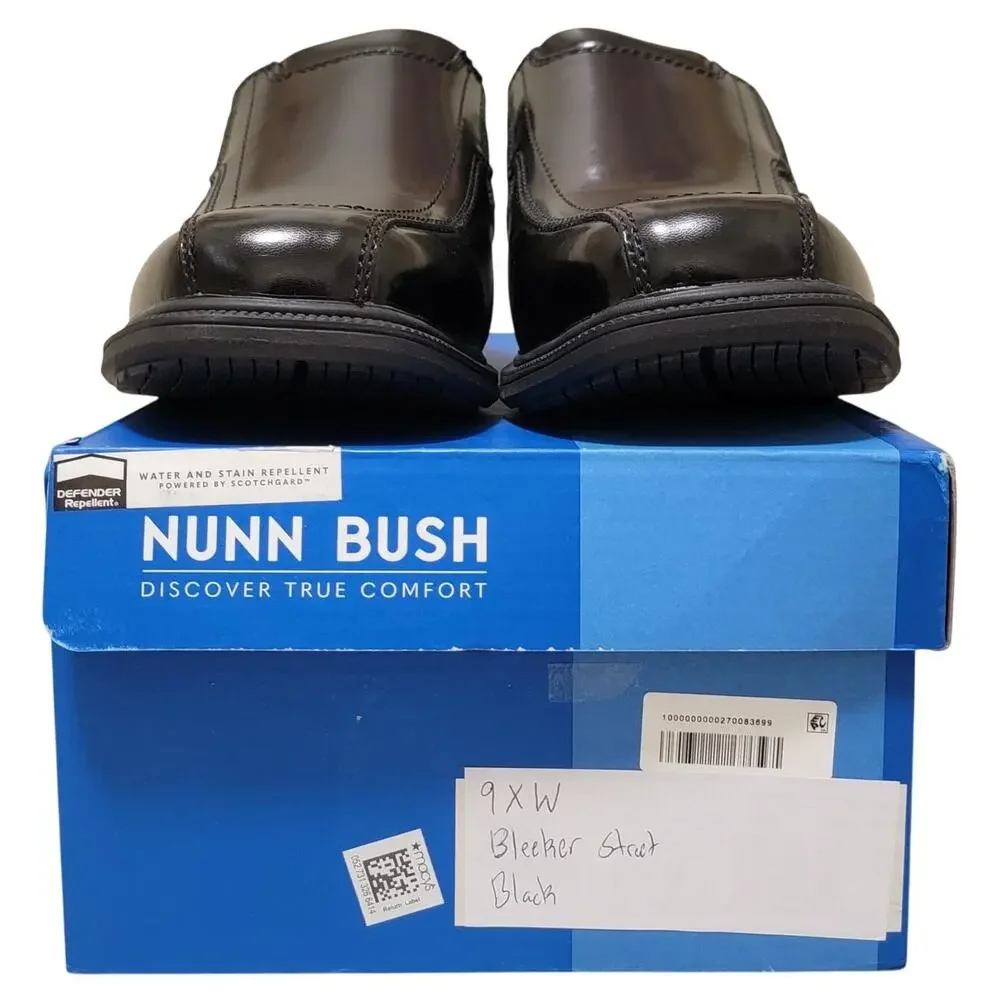 Nunn Bush Men Bleeker Street Slip On Bicycle Toe Loafers Size US 9XW Black